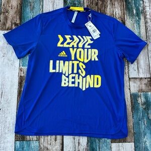 New XL Men Adidas Shirt Short Sleeve Leave Your Limits Behind Jersey Style